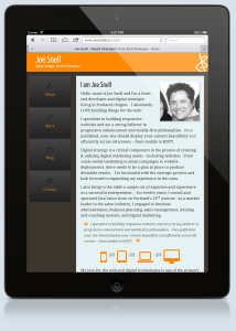 Joe Snell PDX - Tablet View